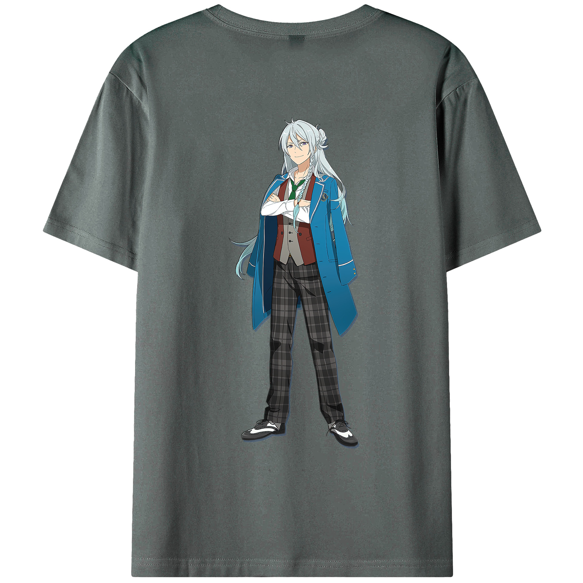 （画像用） あんさんぶるスターズ! Ensemble Stars 綿100％ メンズ半袖Tシャツ（バックプリント） 通気性